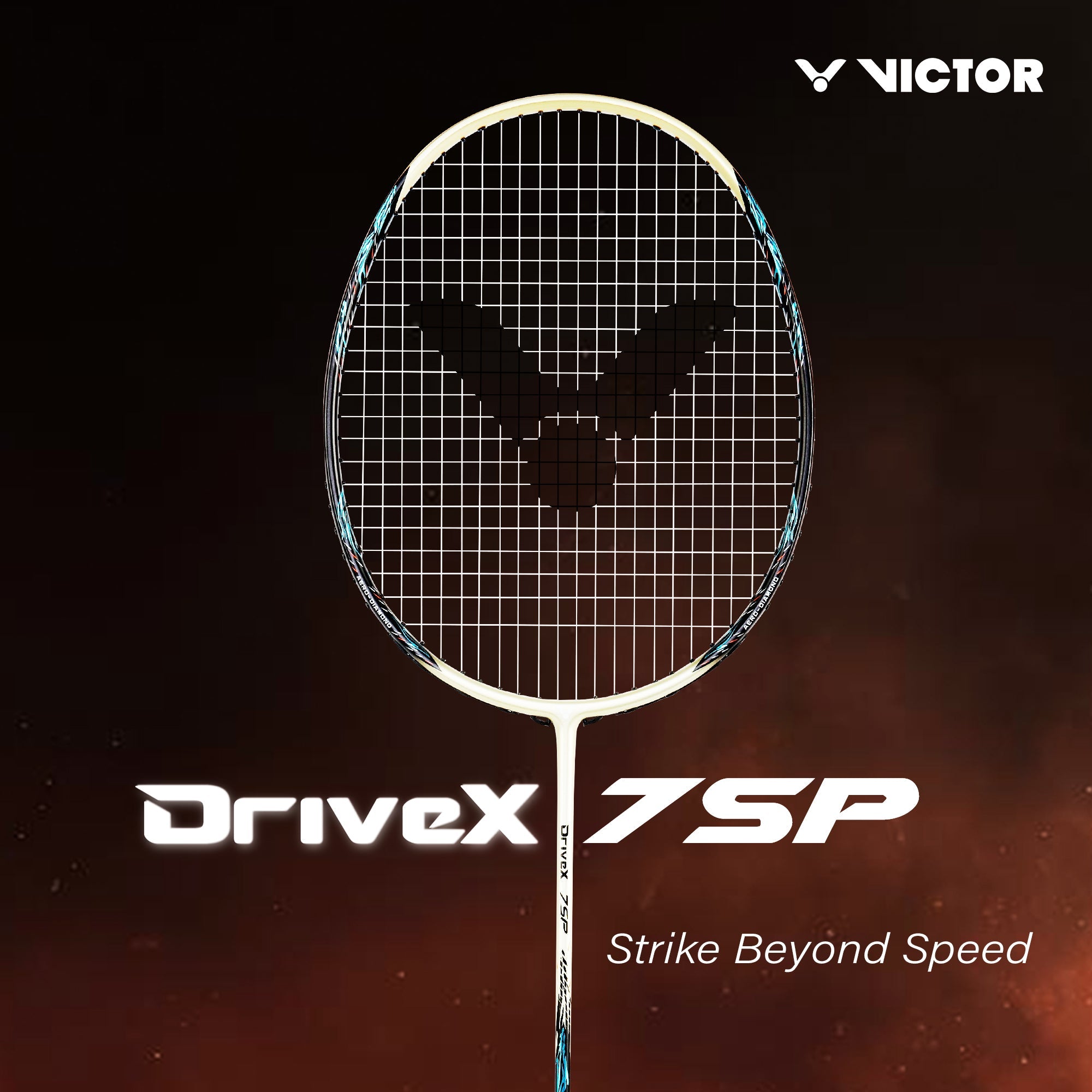 VICTOR DriveX DX-7SP-X-4U Strung Badminton Racket – All-Around Performance, Power & Control