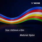VICTOR VS-65 Badminton String (0.65mm x 10m) Pack of 2 – High Resilience, Durable & Precision Control