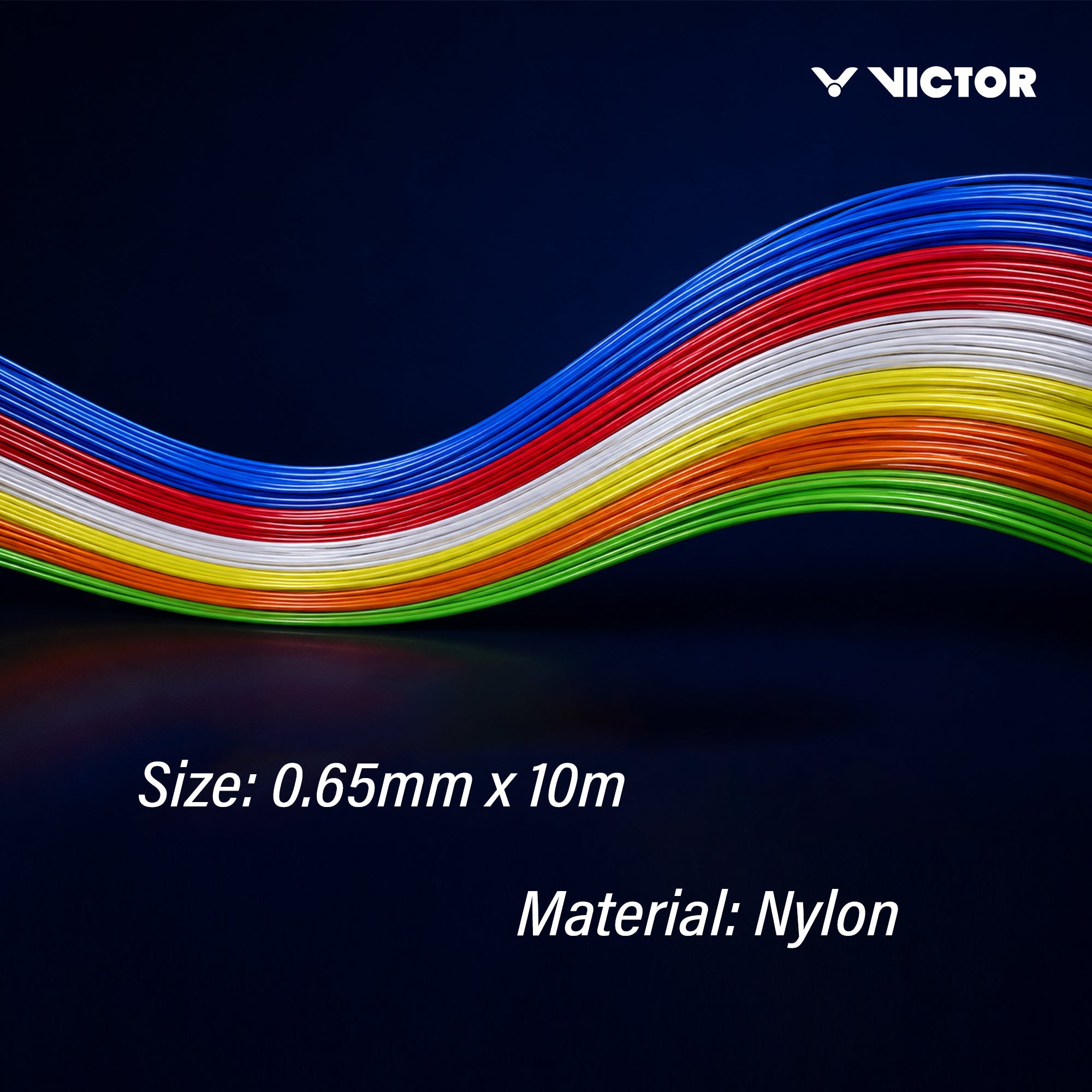 VICTOR VS-65 Badminton String (0.65mm x 10m) Pack of 2 – High Resilience, Durable & Precision Control