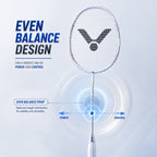 VICTOR DX-1L-V Strung Professional Badminton Racket – Lightweight, Even Balance & Precision Control