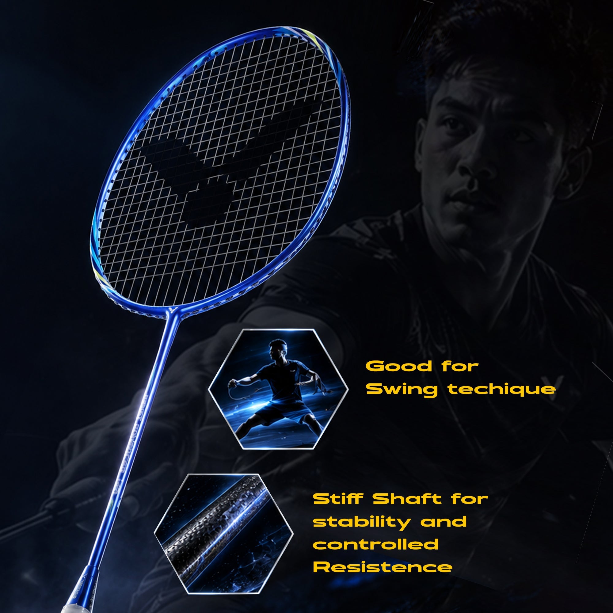 VICTOR Wrist Enhancer WE-140-F Badminton Training Racket | Wrist Strength & Agility Trainer (Strung)