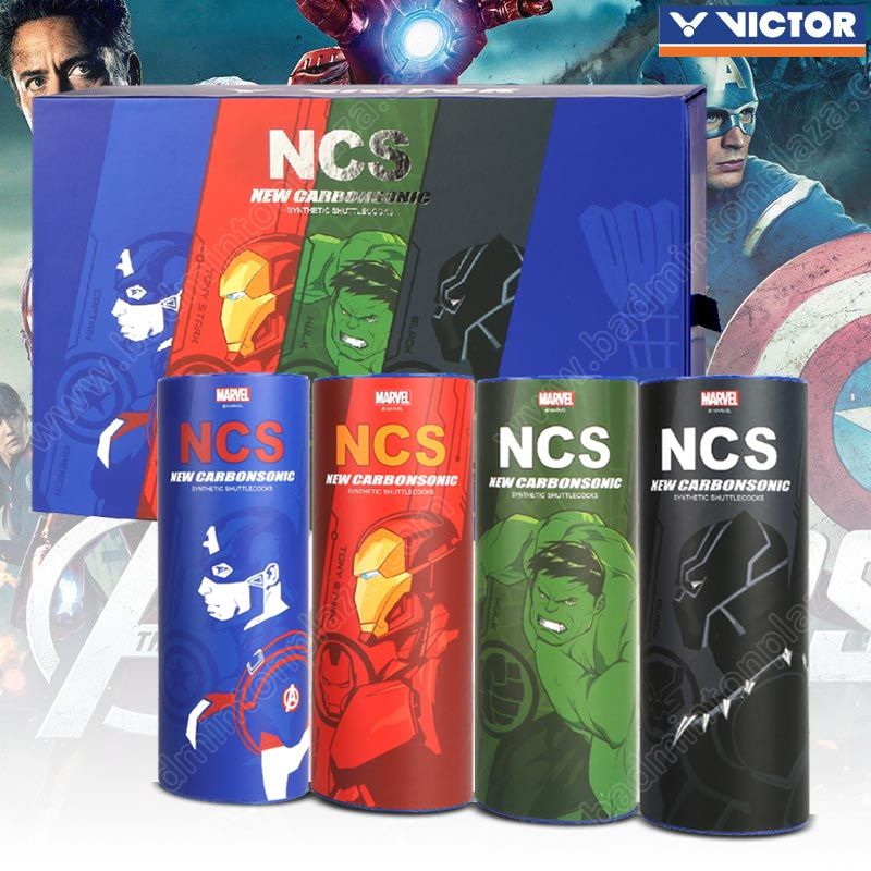 VICTOR NCS Synthetic Shuttlecock – Avengers Limited Edition (4 Tube Set)