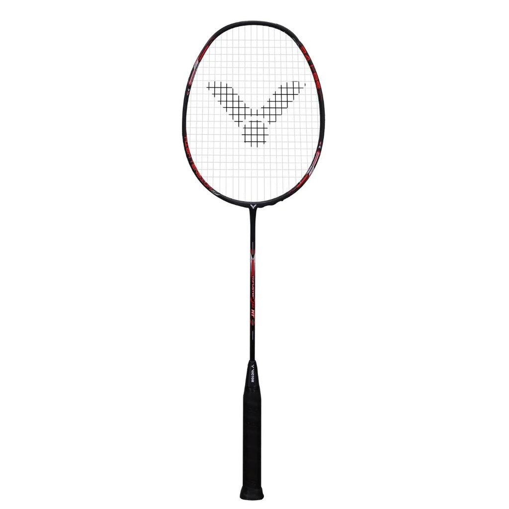 VICTOR Thruster EGL HT Badminton Racket 4U (Unstrung) – Head Heavy, 34 lbs Tension, White/Black, Free Cove