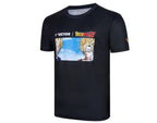 VICTOR x Dragon Ball Z Knitted T-Shirt T-501DBZ Black | 72.6% Cotton 27.4% Polyester | Soft, Breathable & Comfortable | Anime Graphic Casual & Sports Tee