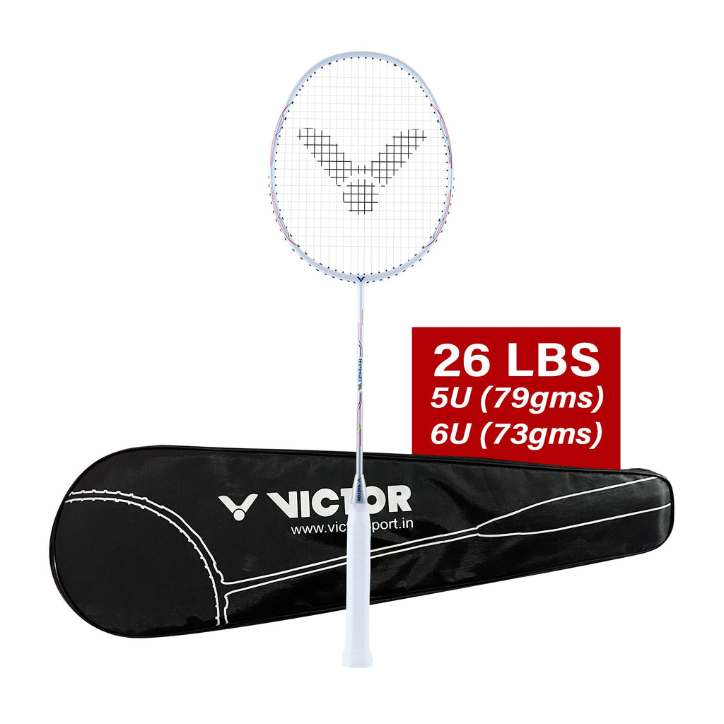 VICTOR DX-1L-V Strung Professional Badminton Racket – Lightweight, Even Balance & Precision Control
